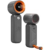 Taşınabilir Turbo El Vantilat&ouml;r&uuml;, 8000 mAh Şarjlı Mini Fan, Dijital Ekranlı, 5 Kademeli Hız Ayarlı, Dahili Type-C Kablolu, Po