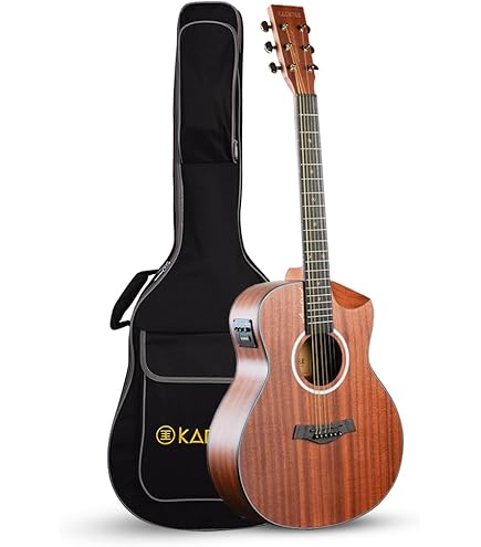 Lexibook, Houten akoestische gitaar, 36'' lang, Leergids inbegrepen, 6 nylon snaren, Draagtas inbegrepen, Hout/Zwart, K2200