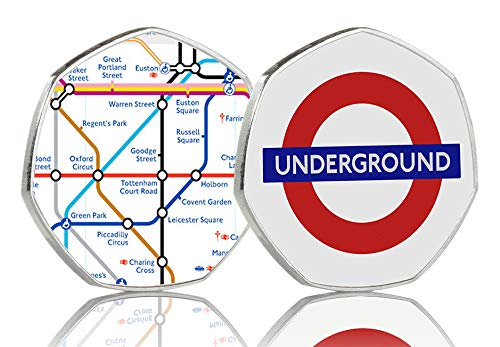 The Commemorative Coin Company London Underground - Album commemorativo a Colori, Colore: Argento Metropolita/Tubo
