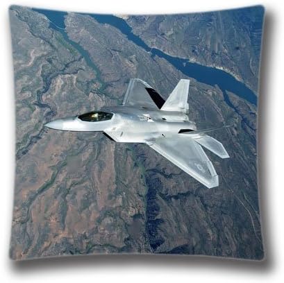 War Airplane Theme Decorative Pillow Cover, 16X16 inches Square Pillowcase AnasaC25680