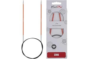 KnitPro Zing: Ferri da Maglia circolari fissi: 60 cm x 2,75 mm, Alluminio, Arancione