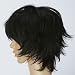 Black Stylish Men Women new Layered Cosplay Wig Short Party Hair With Free Wig Cap