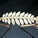 Pixnor Gold Leaf Headband Vintage Boho Alice Bridal Hair Crown Leaf Tiara