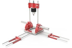 Bohrständer mit Bohrfutter,CEIEVER Bohrmaschinen-Ständer 0-60 Winkel einstellbare Bohrerführung Drehbarer elektrischer Bohrständer Aufsatz für Akku-Schrauber und Bohrmaschinen