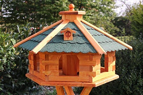 Maxi Bird House Bird Houses with and Without Stand 67 x 45 cm Treated Type 5.1 - Green, ohne Ständer