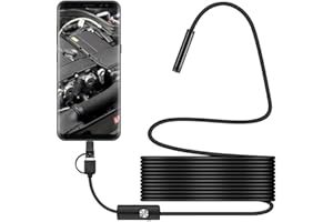 SBYZM Type-C Endoscope Camera With Light - 1080P HD Borescope With Adjustable LED Lights, Semi-Rigid IP67 Waterproof Snake for Android Phone Home Inspection