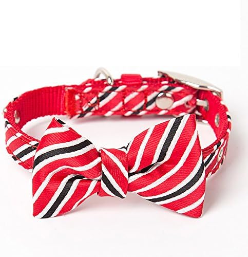 Pet Dog Cat Collars Necktie Bowknot Bowtie Necklace Adjustable Bow Tie Chothes For Wedding Party(Red)