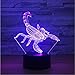 Produktbild Neuheit Skorpion Led 3D Nacht Ligh creativee Tischlampe Weihnachtsbeleuchtung Led Lampe 3D Illusion Decoratetive Atmosphäre Lampe, fernbedienung Und Touch