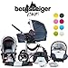 Bergsteiger Capri Combination Pram 3-in-1 System; car seat; swivel wheels (10-piece mega set; 8 colours)