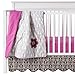 Bacati Crib Skirt, Damask Chocolate