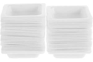 MOBESTECH 100pcs Weighing Dish Weighing Pans Lab Equipment Weighing Trays Reusable Pans Weigh Boats Weighing Plate Laboratory Equipment Measuring Weigh Boat Plastic White Small Sample