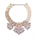 Produktbild MSNHMU Anhänger Kristall Charms Statement Choker Halskette Für Frauen Mode Kostüm Schmuck,Gold-L