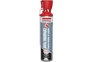 BC Profiles Soudal Roof and Insulation Polyurethane Expanding Foam Genius Gun | High Strength - Use for Filling Gaps Around Roofing and Insulation Materials - 600ml