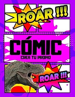 Crea tu propio cómic: Dinosaurios grandes para niños 2,4,5,6,7,8 años cómic vacío dibujo infantil