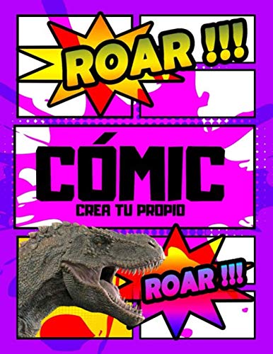 Crea tu propio cómic: Dinosaurios grandes para niños 2,4,5,6,7,8 años cómic vacío dibujo infantil