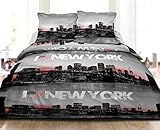 Housse de Couette 220x240 + 2 taies Pur Coton 57 Fils New York