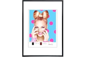 KM FOTO Bilderrahmen Kunststoff Lifestyle Foto Rahmen Collage Wanddeko Poster Photo Style: Farbe: Schwarz | Format: 30x45