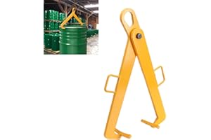 ECUTEE Pinza per sollevamento barili di olio, 600 kg, in acciaio legato, giallo, morsa