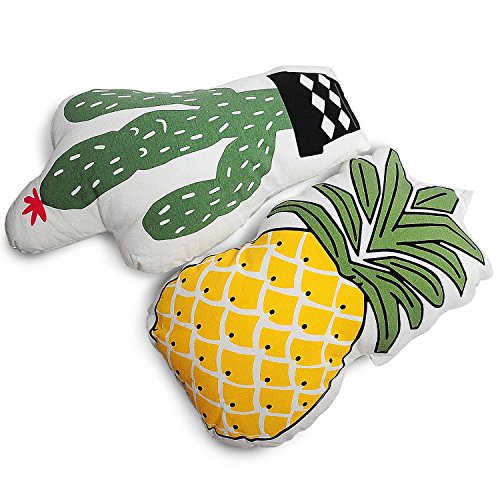 Creative geformte Kissen, Ananas Kaktus Leinwand Kinderzimmer Kissen Sofas Kissen 48 cm x 28 cm Cartoon Kissen Home Decor Nr. 1 - 5