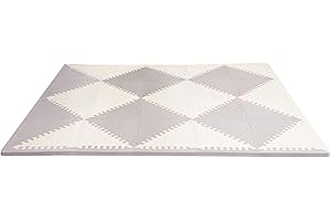 Skip Hop Playspot Geo Foam Floor Tiles, Grey/Cream