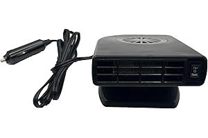 Tarswesi Car Heater, 12V 120W Car Heater Defroster with 2 in 1 Heating/Cooling Function, Windshield Defroster and Defogger with 360° Rotating Base Heater for Car, SUV