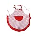 Produktbild NUOLUX Schürze mit Tasche Neckholder-Ausschnitt ärmellos für Frauen mit Polka Bowknot rot punktiert