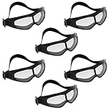 GRAN KIT: Este enorme pack de 6 gafas de seguridad protegerá sus ojos. Nuestras gafas vienen con una correa ajustable, para adaptarse a muchas formas y tamaños diferentes de cabeza. Proteja sus ojos y mantenga estas gafas en su furgoneta, laboratorio o cobertizo.