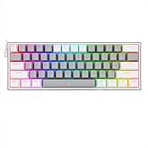 Redragon K617-RGB 16,8 Milyon RGB Aydınlatma, Red Switch Fizz%60 Q T&uuml;rk&ccedil;e Kablolu Mekanik Oyuncu Klavyesi Gri Beyaz