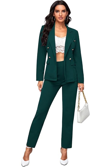 Outfit Long Sleeve Lapel Collar Blazer 