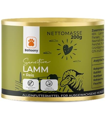 Balloony.pet - Superfood Nassfutter mit Truthahn (6x200g)  Darmschonend -  Fr Hunde mit sensibler Verdauung und besonderen Ernhrungsbedrfnissen :  Amazon.de: Haustier