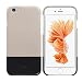 Produktbild Original SUMGO echt Leder iPhone 6, 6s Flip Cover Schutzhülle Hülle Back Case Tasche - in Schwarz / Creme Weiß