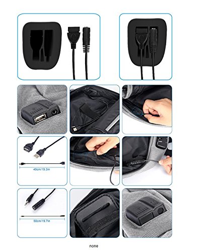 Business Laptop Rucksack 15 6 Zoll USB-Ladeanschluss Reisen Outdoor  Grau 1 