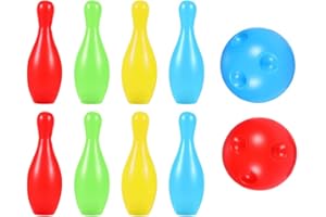 Toddmomy Plastik Bowling Ball Set Kinder Bowlingspielzeug Bowling- Pins Spielzeug Bowling Ball Set Bowlingspiel Set für Kinder Kleinkind Indoor Outdoor Spiel