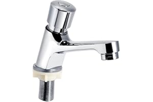 CANDEON Mitigeur Lavabo Temporisé Pour Salle De Bain - Fermeture Automatique, économie D'eau, Robinet Lave Main