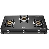 preethi sparkle power duo glass top gas stove 3 burner