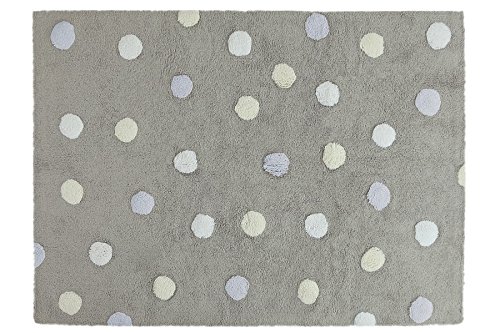 Lorena Canals Topos Tricolour Washable Rug (Grey/Blue)