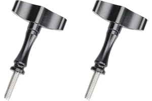 SEASKY [Lot de 2] Vis à pouce en T à couple élevé sans outils en alliage d'aluminium pour GoPro Hero 13/12/11/10/9/8/7 et DJI Action 5/4/3 Accessoires [Noir]