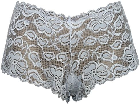 Soft Sensuous Sheer White Lace Knickers Shorts Panties S M L XL (X Large 18-20)