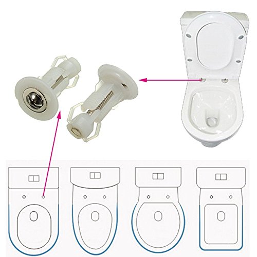 2 WC-Deckel Schrauben Sitz Expansion Nylon GUT Muttern Befestigung oben von ungfu Mall