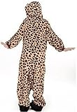 ABYED® Jumpsuit Tier Karton Fasching Halloween Kostüm Sleepsuit Cosplay Fleece-Overall Pyjama Schlafanzug Erwachsene Unisex Lounge,Erwachsene Größe XL -for Höhe 175-183CM Leopard-Bär - 