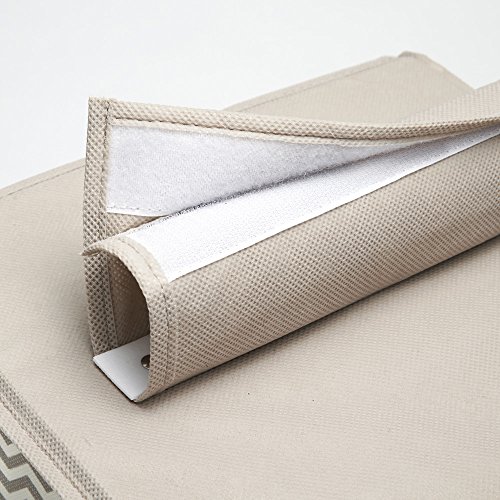 InterDesign 04471EU Chevron Weiche Aufbewahrungskiste, Pullover-Organizer mit 6 Regalen, taupe / naturfarben - 5