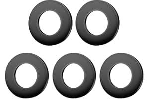 BOUMVID Flat Washers M18 x 34 mm, Pack of 5 Washers Black Body Washers Spacers Carbon Steel Seal Washers Spacers for Threaded Rods Screws