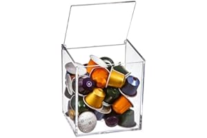DAMDAM GO Portacapsulas Metacrilato Para Capsulas Nespresso o Dolcegusto, Dispensador Capsulas Acrilico, Capacidad Para 13 Cápsulas Dolce Gusto o 40 Cápsulas Nespresso