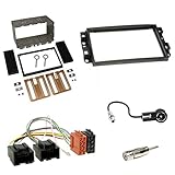 chevrolet radio reset  Einbauset: Autoradio Doppel 2-DIN Blende Einbaurahmen Radioblende schwarz + ISO Radioadapter Radio Adapter + Antennenadapter für Chevrolet Aveo (KLAS) 2006-09/2011 Captiva ab06 Epica (KLAC) ab07/06