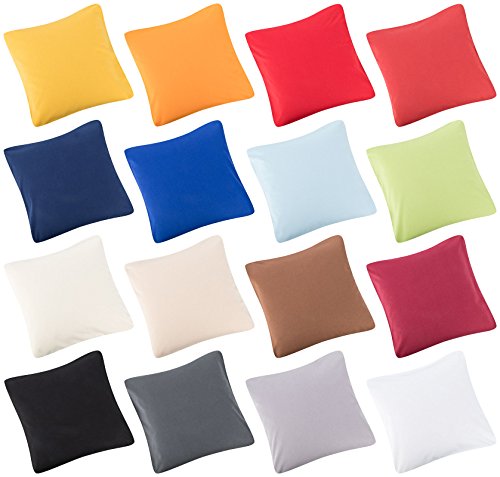 MOON Line-green 2er Pack Kissenbezug Kissenhülle Jersey 160g/m² 100% Baumwolle (50x50, natur)