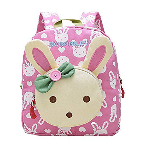 Moolecole Cute Bunny Kids Nursery Canvas Zaino Toddler Boys Girls Prescolare Bookbag School Bag