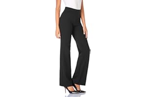 Tapata Donna 71cm/76cm/81cm/86cm Pantaloni Bootcut Elasticizzati a Vita Alta, Tall/Regolare/Pettie per Ufficio Affari Casual
