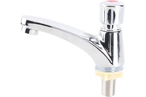 Nimomo Robinet Poussoir Temporisé, G1/2 Robinets Poussoir Eau Froide pour Lavabo et Cuisine