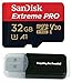 Produktbild 32GB Sandisk Extreme Pro 4K Memory Card for DJI Mavic Pro, Spark, Phantom 4, Phantom 3 Quadcopter 4K UHD Camera Drone - UHS-1 V30 32G Micro SDXC with Everything But Stromboli Card Reader