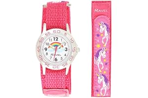 Ravel - Kinderuhr mit einfach zu befestigendem Aktionsband - Analoges Quarzwerk